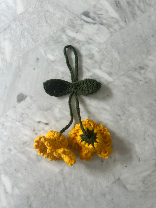 Crochet lily of the Valley Car Hanging