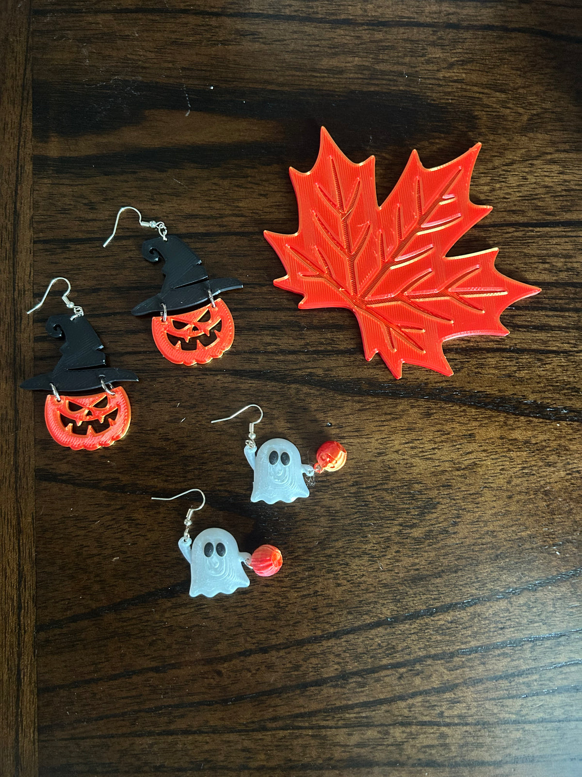 3D printed Halloween earrings