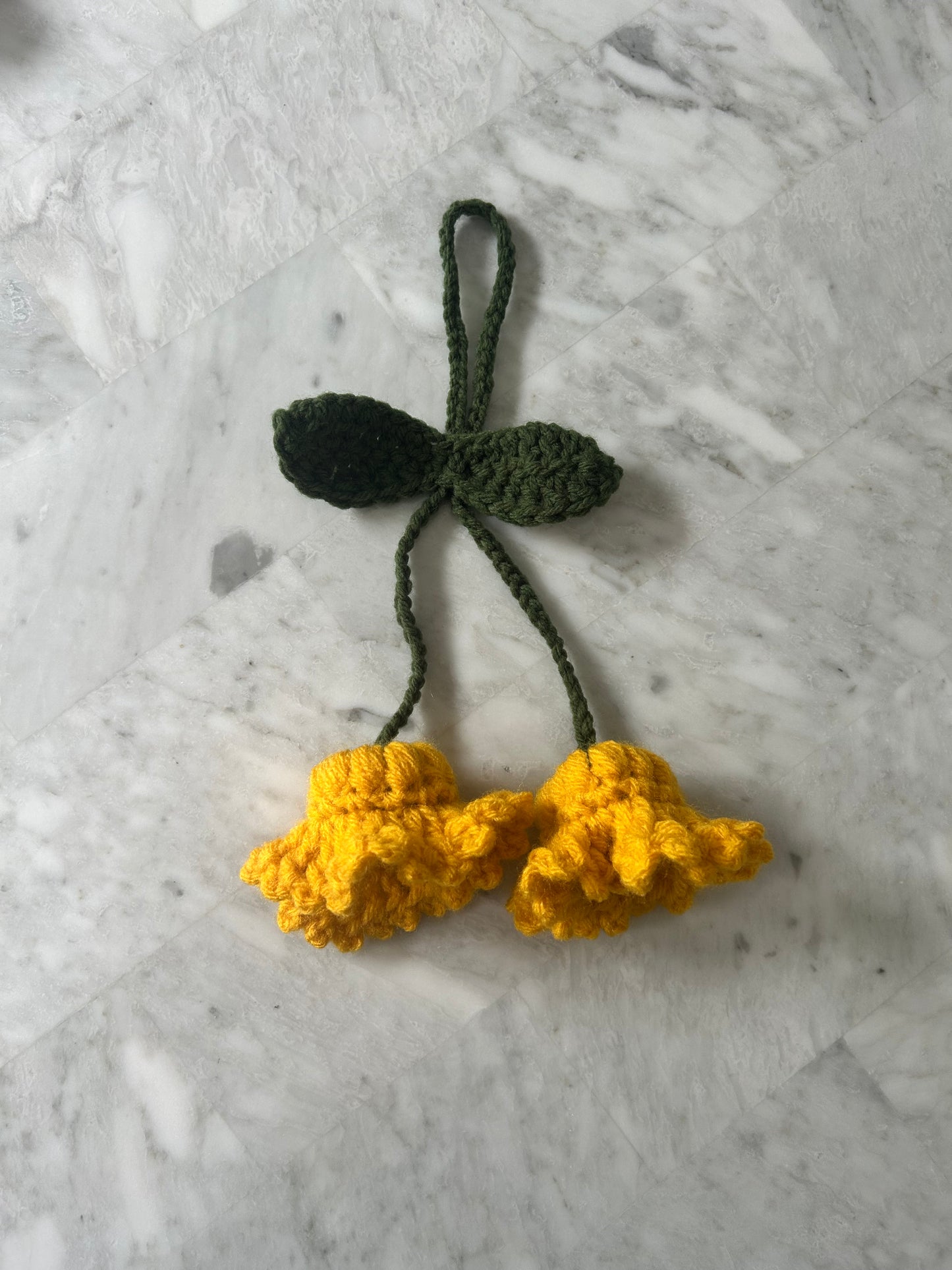 Crochet lily of the Valley Car Hanging
