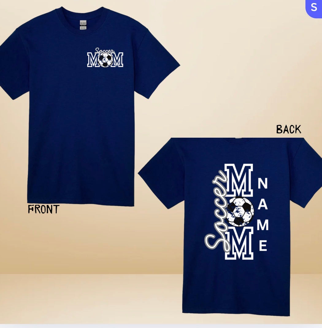 Soccer Mom T-Shirt with Front & Back Graphic