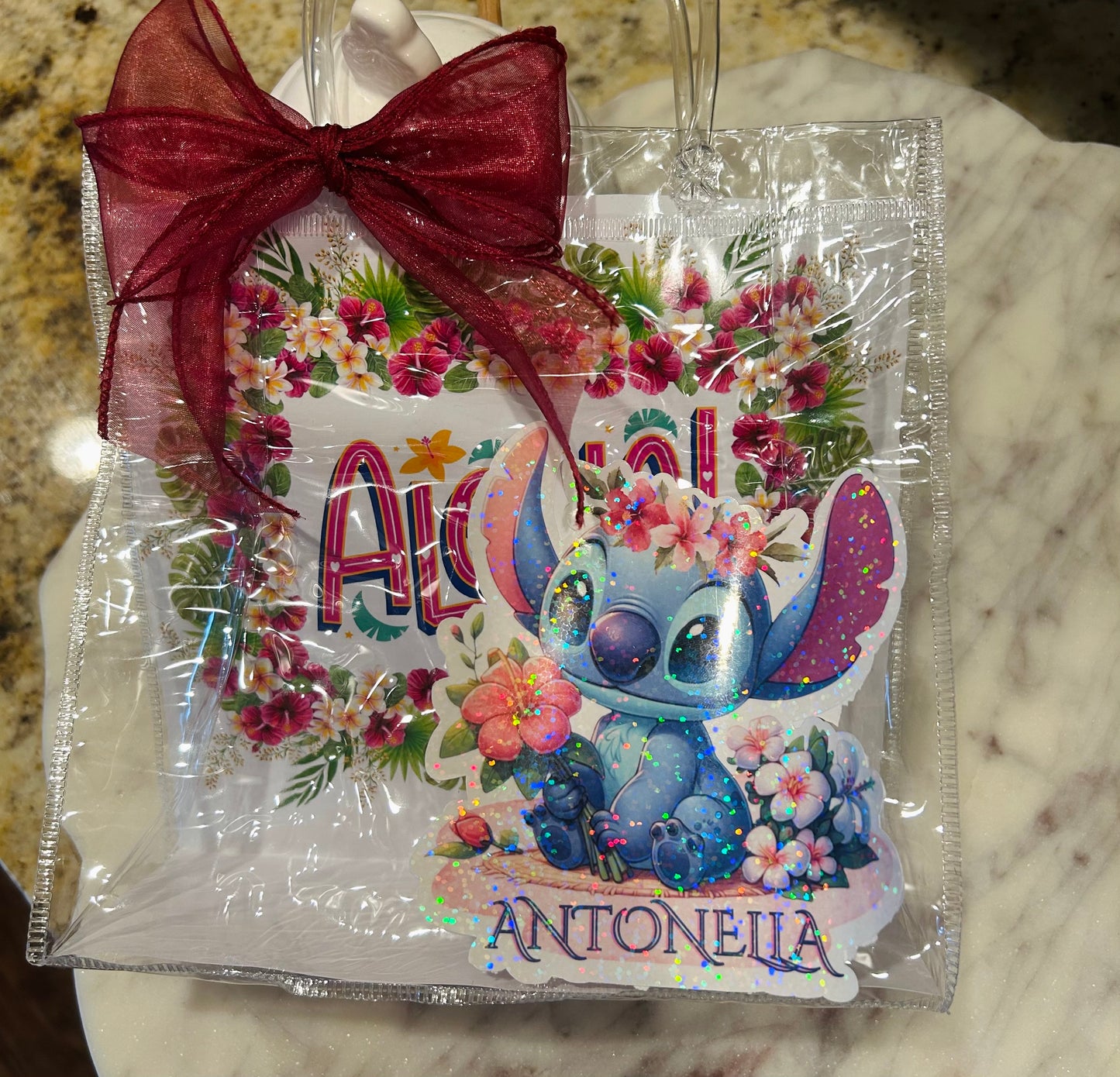 Clear birthday party goodie bags  12pcs