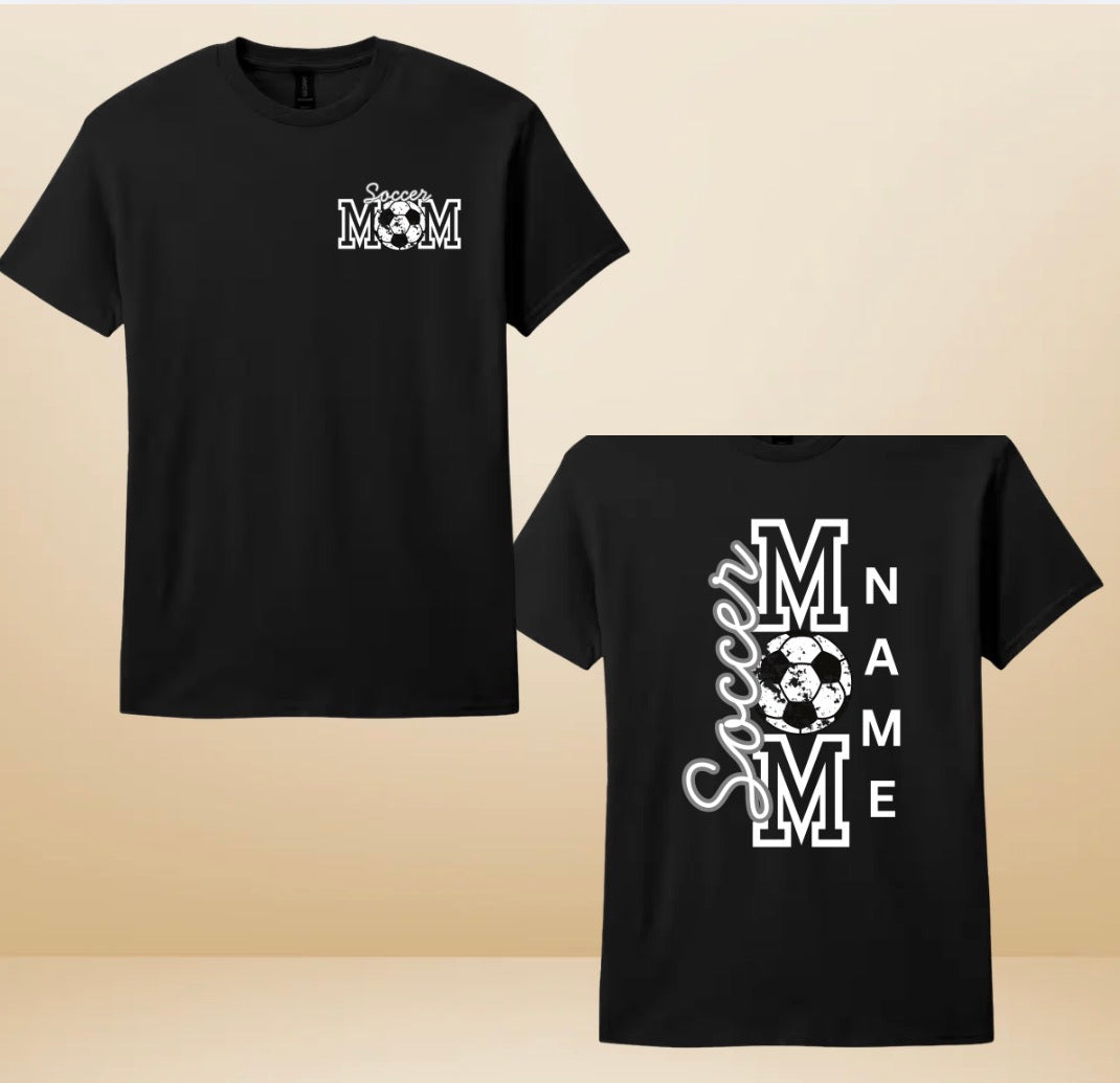 Soccer Mom T-Shirt with Front & Back Graphic