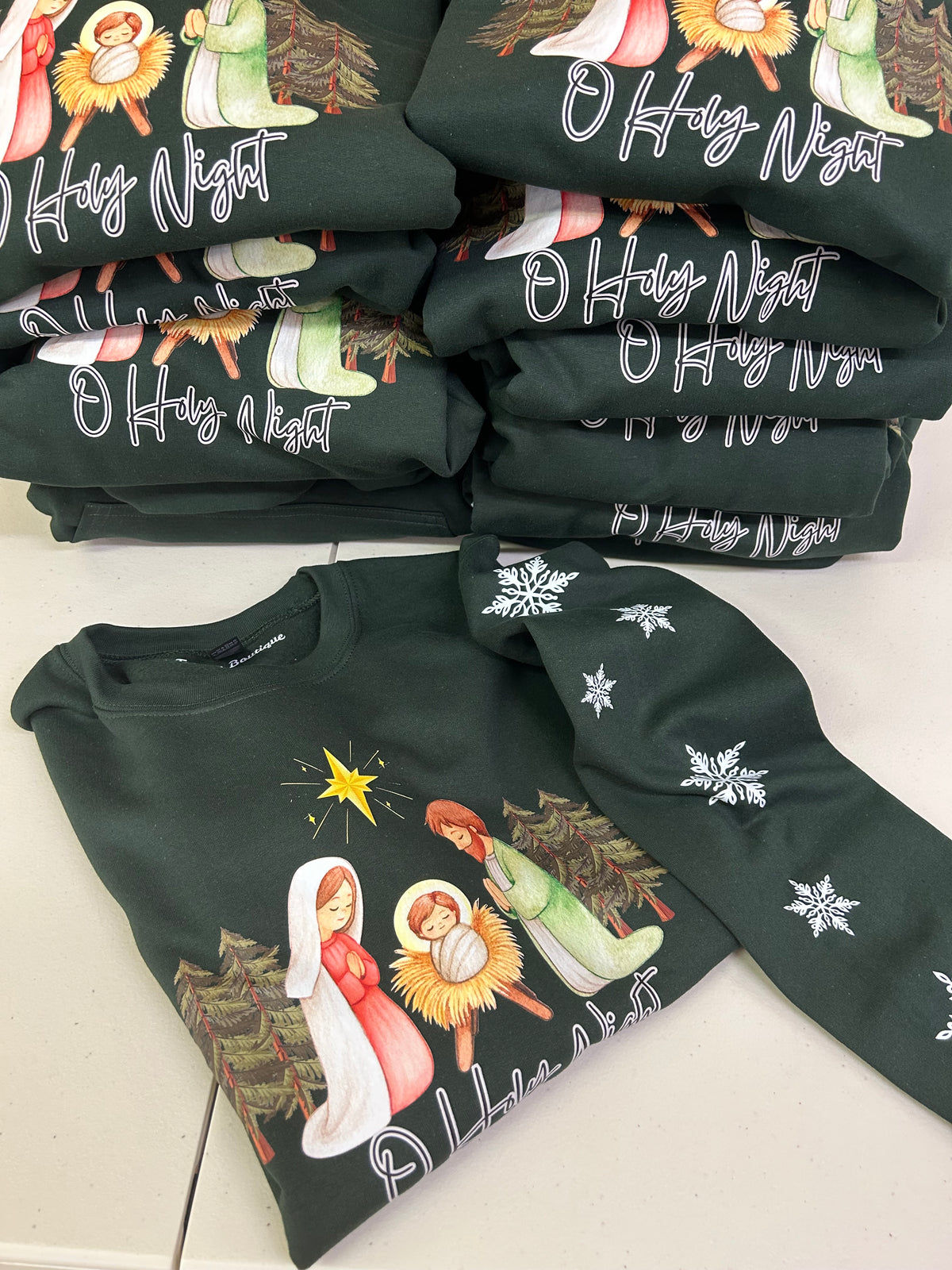 Nativity O Holy Night Crewneck Sweatshirt