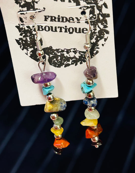 7 Chakra Stones Earrings