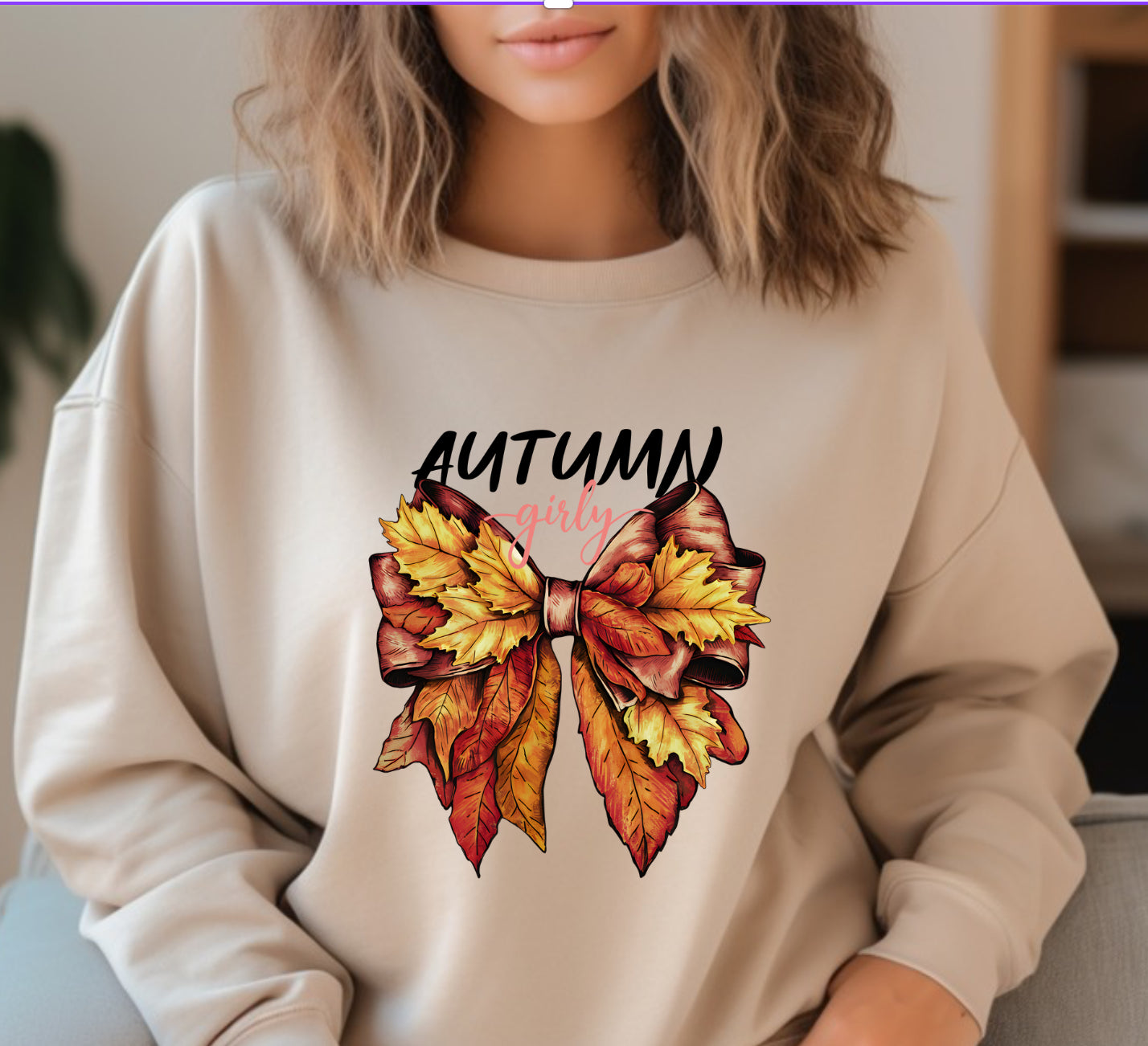 Autumn girl fall sweatshirt