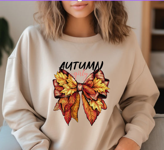 Autumn girl fall sweatshirt