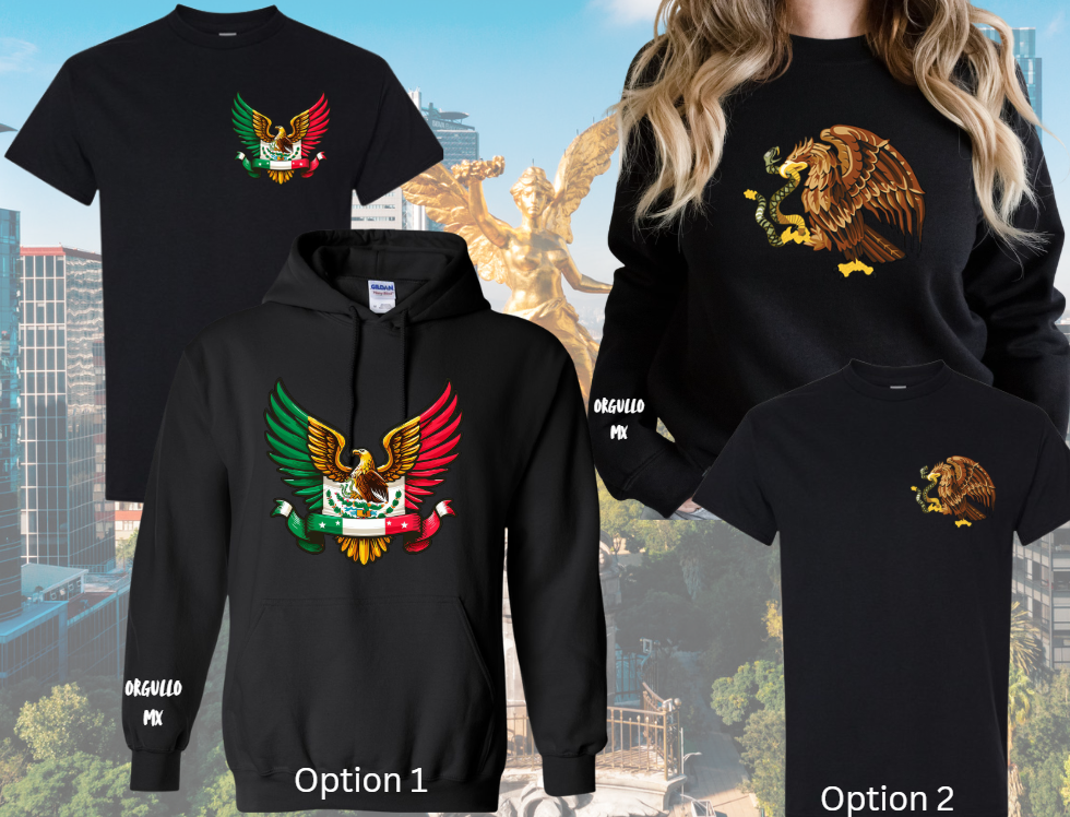 Camisas y sudaderas con escudo mexicano